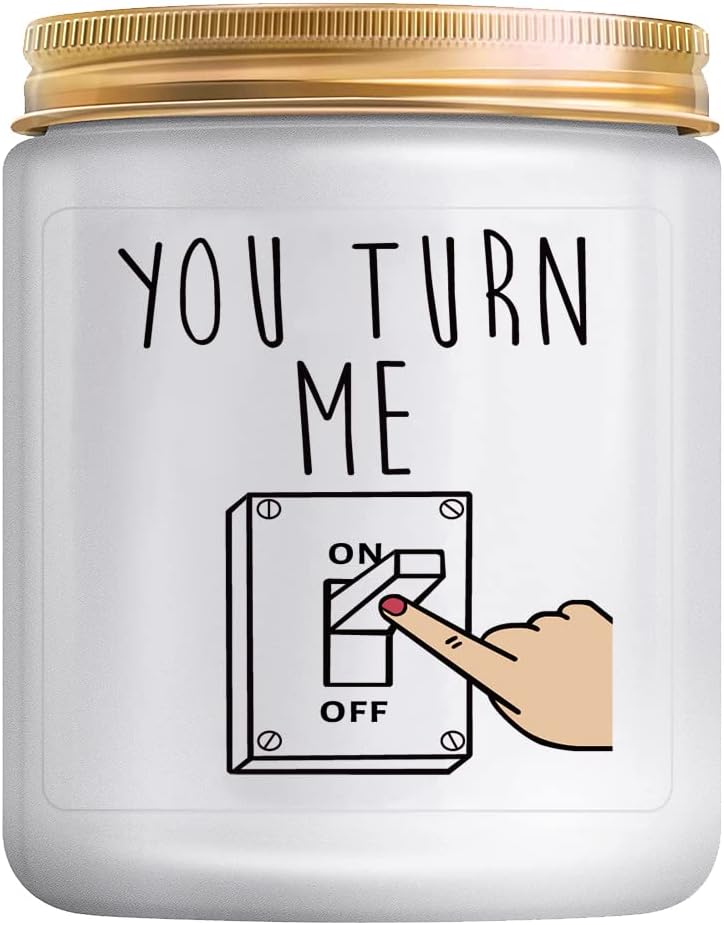 Funny Gifts for Him Her - Romantic Anniversary Birthday Gifts for Boyfriend Girlfriend Couples Husband Wife Cute Lavender Candle Christmas Valentines Day Present for Women Men