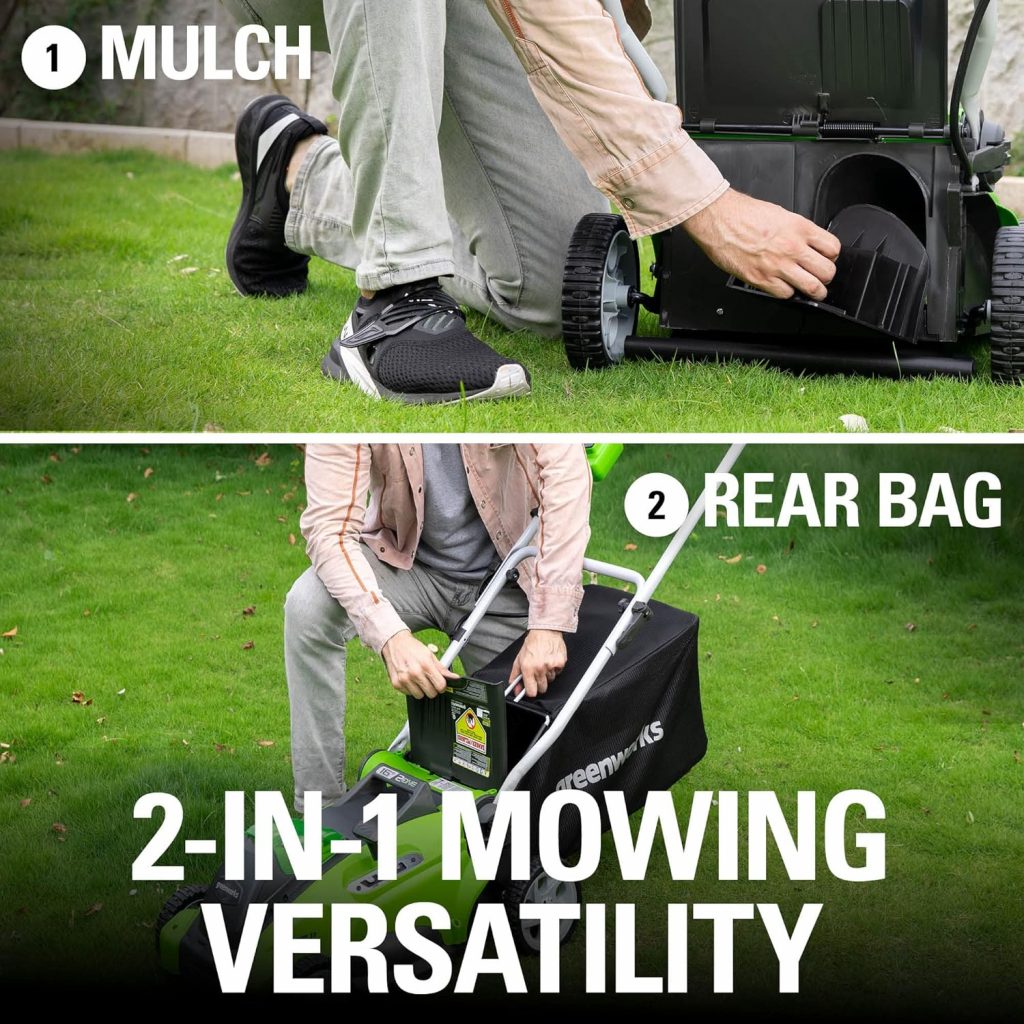 Greenworks 40V 16 Cordless (Push) Lawn Mower (75+ Compatible Tools), 4.0Ah Battery and Charger Included