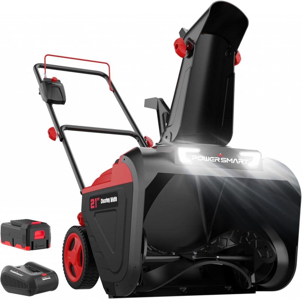 PowerSmart 40V MAX Cordless Snow Blower 21-Inch with 4.0Ah Battery and Charger (HB2421A) PowerSmart 40V MAX Cordless Snow Blower 21-Inch with 4.0Ah Battery and Charger (HB2421A)